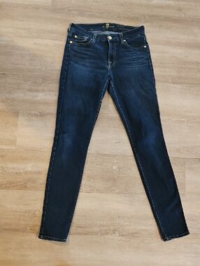 7 For All Mankind Mid Rise Skinny Jeans Size 27